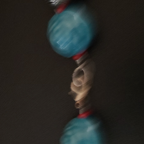 Hand crafted silver and turquoise necklace - Picture 6 of 6